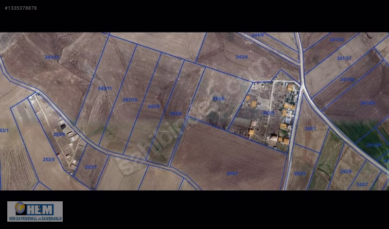 ÇUBUK YAZIR da 14000m2 yol cepheli Tek tapu hoby bahcelerine